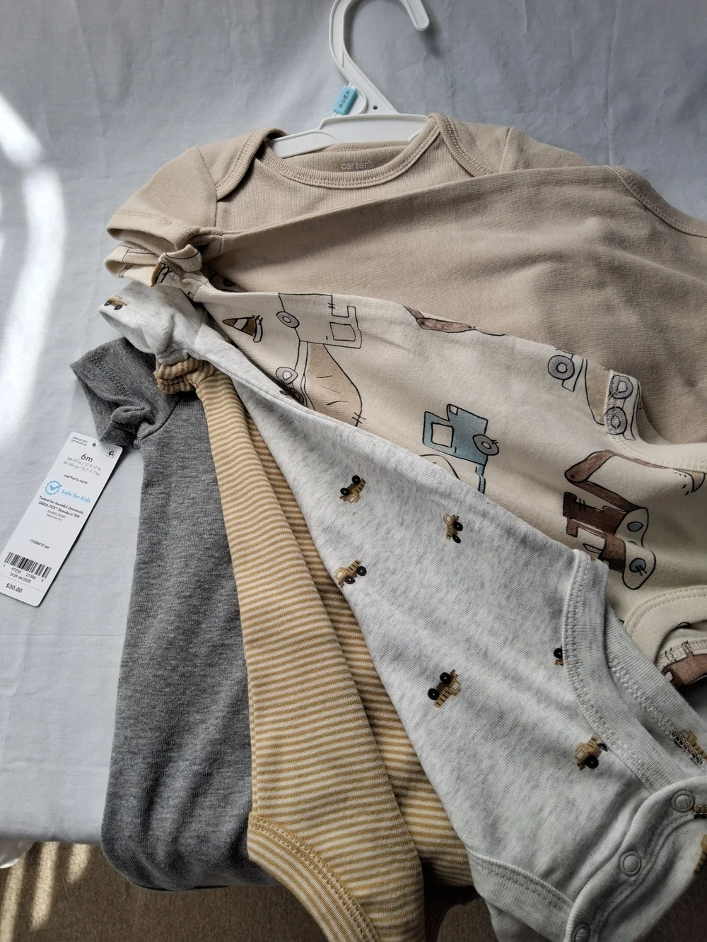 Carter's‎ Tan Excavator Short Sleeve One-Piece